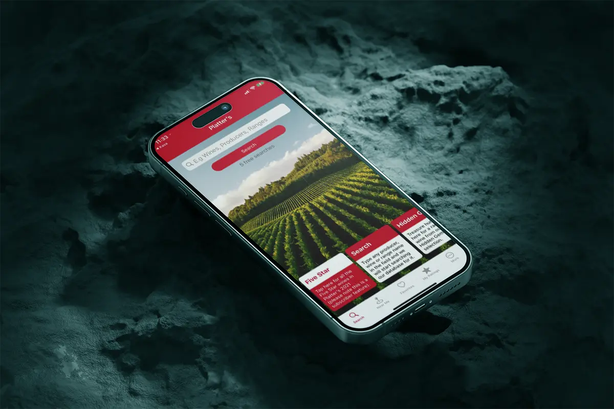 Platters iOS App wine search interface